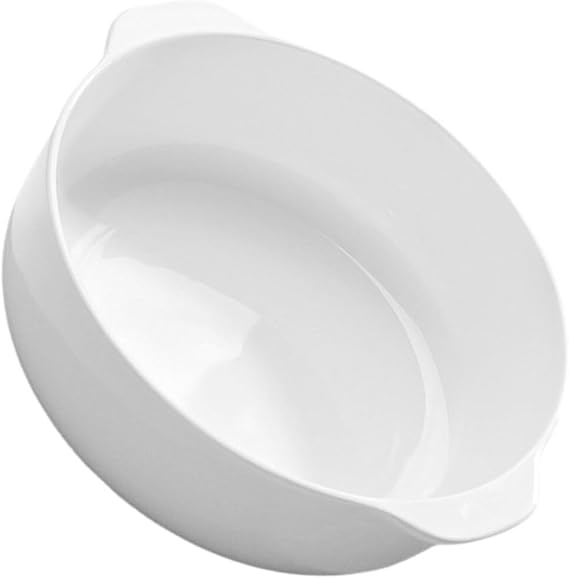 Luxshiny Ceramic Baking Dish with Double Handles Versatile Porcelain Serving Plate for Roasting Baking and Serving Dishes for Family Gatherings and Special Occasions