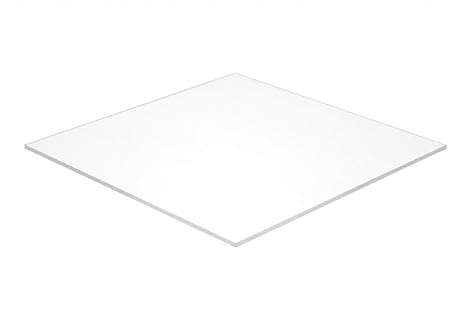 12" x 12" - 1/4" White Opaque Acrylic Plexiglass Sheet, Translucent 0% (3015) + FREE CUT TO SIZE