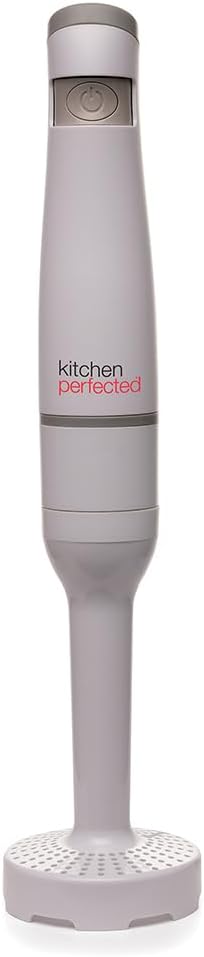 KitchenPerfected Electric Potato Masher Hand Blender - Blends Purees Whisks - Baby Food, Vegetables & Potatoes - Soup Maker - E5401WH