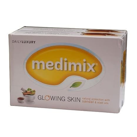 Medimix Glowing Skin natural protection with SANDAL & ELADI Oils (125 GM X 2 Bars) by Medimix