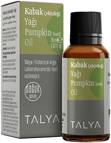 Talya Kabak Çekirdeği Yağı, Soğuk Sıkım, Yüzde Yüz Saf ve Doğal, 20 ml