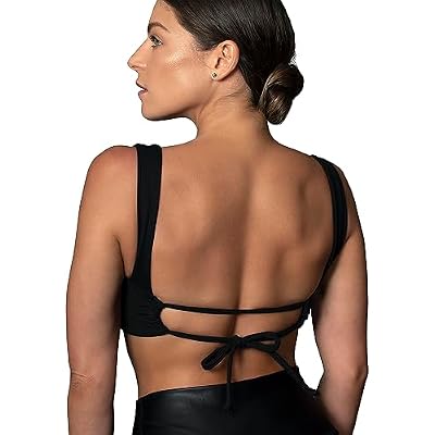 Adjustable Open Back Sports Bra Backless Sport Bras for Women Cute Sexy Comfy