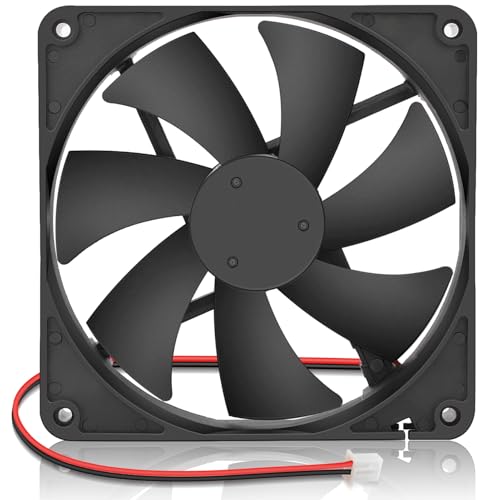 GDSTIME 24V 140mm x 25mm Fan 2 Pin, 140x140x25mm Brushless DC Cooling Fans for PC Case Power Supply