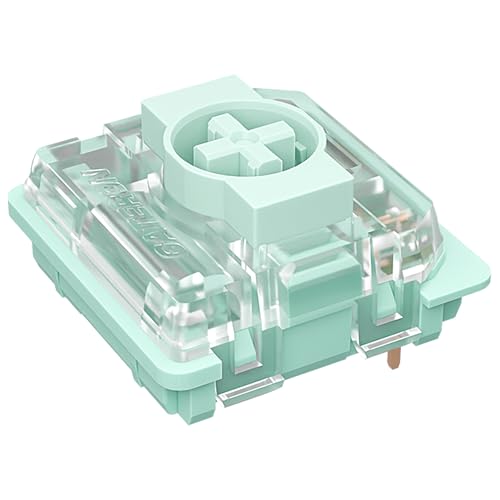 Low Profile 2.0 Jade Tactile Keyboard Switches,Light Green 3-Pin 65gf RGB LED Factory Pre-lubed for MX Mechanical Keyboard45Pcs