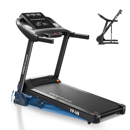 Treadmills for Home Use, Walking Pad Treadmill with Incline, Auto Foldable Treadmill for Home, 8.0 MPH Running Treadmill with Bluetooth Enabled, 300 lbs User Capacity