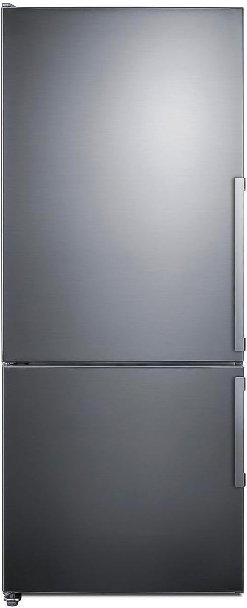 Summit FFBF284SSIMLHD 28" Wide Bottom Freezer Refrigerator, Icemaker, 13.8 cu.ft, Stainless Steel Door, LED Lighting, ENERGY STAR Certified, Perfect for Apartments and Small Kitchen