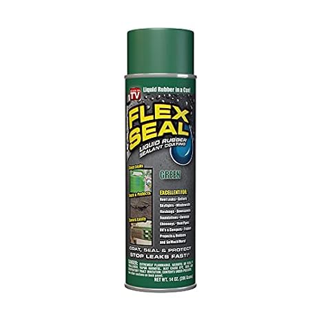 Flex Seal Satin Green Rubber Spray Sealant 14 Oz. - Case of: 6
