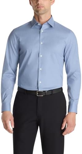 Calvin Klein Mens Dress Shirt Slim Fit Non Iron Stretch Print