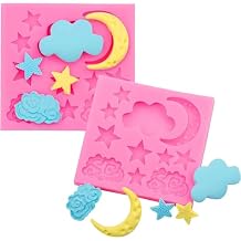 Moon Star Cloud Silicone Mold for Chocolate, Candy, Fondant, Gummy, Cake Decorating