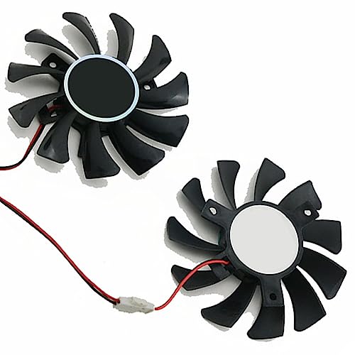 GA81S2U 75mm 12V 0.35A 2 Pin Graphics Card Cooling Fan Replacement for PowerColor DATALAND R7 240 250 350 Dual Cool Video Card Cooler Fans