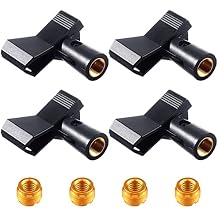 4 Pieces Mic Clips for Stands with 4 Adjustable Adapters Microphone Holder Wireless Mic Holder Clamp with 5/8 Inch Male to 3/8 Inch Female Adapter
