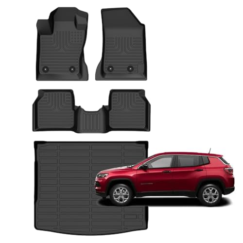 for Jeep Compass Floor Mats 2017-2026,Car Mats for Jeep Compass All Weather Anti-Slip Mats Cargo Liner Accessories