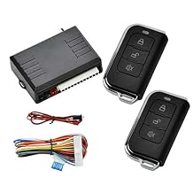 Universal Remote Control Central Door Lock Kit MASO Locking Keyless Entry Upgrade Kit with Contorl Box + 2 Replacement Remote Contorl
