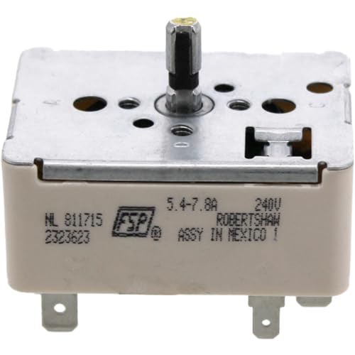 ClimaTek Upgraded Oven Range Infinite Switch for Whirlpool, Maytag, Estate, Amana, Kenmore #s WP3148952, AP6007657, 3148952, 492438, PS11740774, WP3148952VP, 811715, 811701