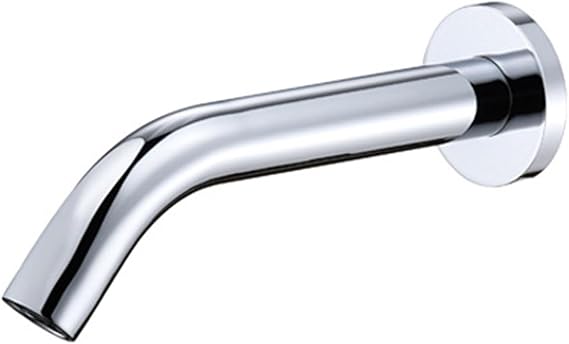 Automatic Touchless Sensor Faucet, Wall-Mounted Kitchen Sink Faucet, Smart Sensor Tap for Basin, Water Saving Hands-Free Operation, Easy Installation(Silver,Single Cold)