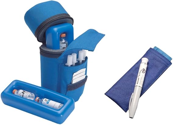 Medicool Insulin Protector Case+Poucho Single Pen Bundles for Diabetic | IP+PSPBundle-Blue