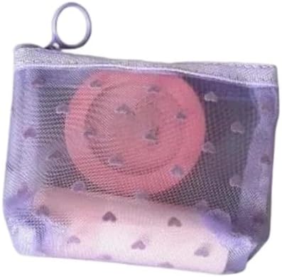 Cute Makeup Bag Y2k Cosmetic Bag for Purse Coquette Aesthetic Make Up Bag Bow Aesthetic Bag (Purple)