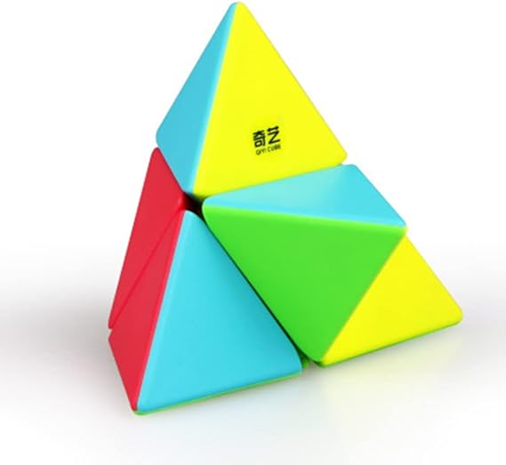 Bukefuno QY Toys Pyramid 2x2 Cube stickerless Magic 2x2x2 Pyraminx Puzzle Cube Speed Toy