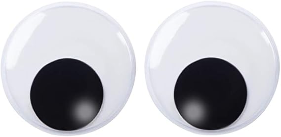 DECORA 7.5 Inch Giant Googly Eyes Plastic Wiggle Eyes with Self Adhesive for Chritsmas Tree Party Decorations 2 Pieces