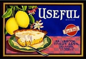 Magnet Fallbrook Useful Pie Lemon Citrus Crate Magnet Art Print