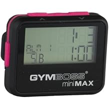 Gymboss miniMAX Interval Timer and Stopwatch - Black/Pink