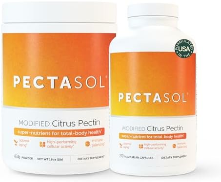 PectaSol Modified Citrus Pectin 454g Powder + 270 Capsules Promotes Optimal Long-Term Health & Healthy Aging Super Nutrient Backed by 100+ Clinical Studies, Physician Formulated & Recommended