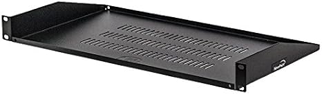NavePoint Cantilever Server Shelf Vented Shelves Rack Mount 19 Inch 1U Black 10 Inches (250mm) deep