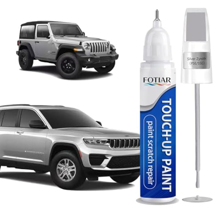 Silver Zynith PSESSE Touch up Paint for Jeep-Exact Match Scratch Repair Kit 2-In-1 Premium Car Paint Pen for Chips & Nicks