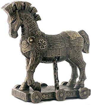 10.75 Inch The Greek Trojan Horse Cold Cast Bronze Sculpture Figurine