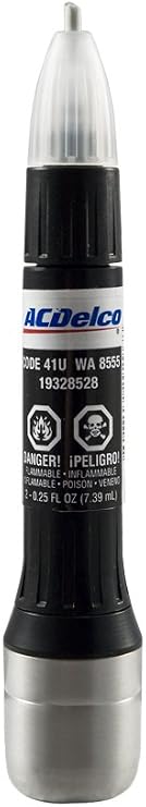 Genuine GM ACDelco 2-In-1 Touch Up Paint Gloss Black 41 41U GBA WA8555 & Clear Top Coat