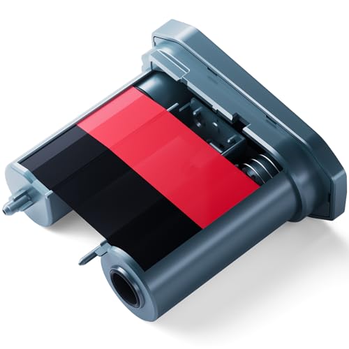 NIIMBOT Compatible Labeling Ribbon, Replacement Refill Tapes, Only for M2 Thermal Transfer Label Printer, Clear Printing Long Storage Time, 24 Meters, Color RedBlack