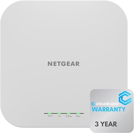 NETGEAR WAX610 Dual-Band WiFi 6 Access Point | GigE, 2.5 GigE | Insight Cloud Management | Cloud Care's SupportPlus Included
