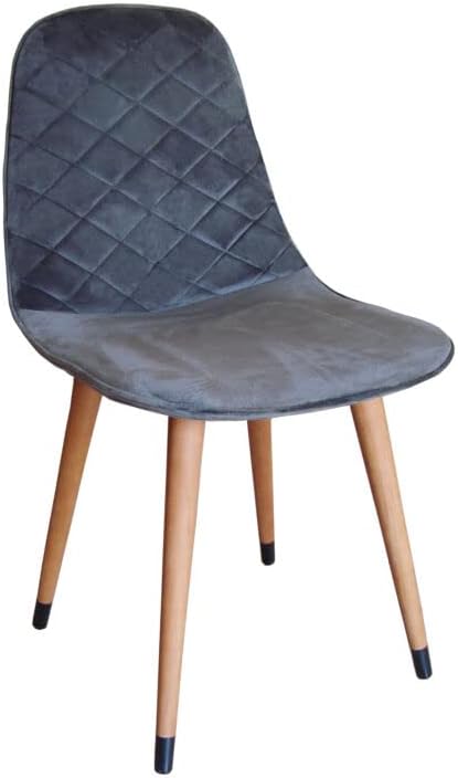 NETAKS TRUVA Ergonomik Ahşap Ayaklı Dikişli Kaliteli Sandalye (4'lü Takım) Yemek, Çalışma, Mutfak (Antrasit)
