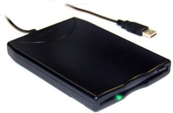 BT-144 Slim Black USB External Floppy Disk Drive, Plug & Play, USB Powered