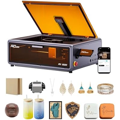 Creality Falcon A1 Pro 20W Laser Engraver, Full Enclosed 180W Output Laser Engraver Machine, Touch Screen, Auto Focus, APP Control, Pre-Assembled, Ideal for Wood and Metal, Class 1 Safety
