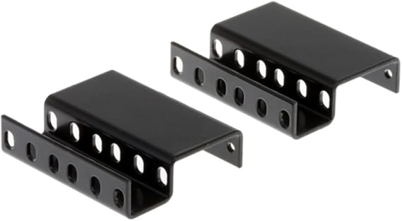 2RU (2 Rack Unit) Recessed Rack Adapter, 3" Recess from Face of Rack, for Computers, Servers or Network Equipment