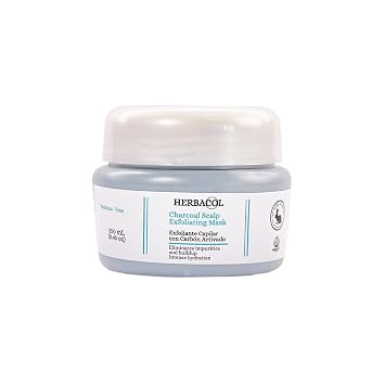 Herbacol Charcoal Hair Scalp Exfoliating Mask | Cleanses Scalp and Removes Dead Skin cells | 8.45 fl oz.