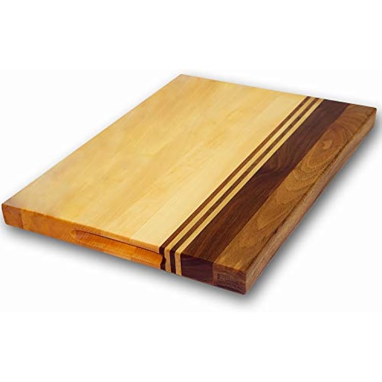Large extra thick wood end grain butcher block cutting board for kitchen 20x14 non-slip solid hardwood wooden reversible chopping blocks heavy-duty chop boards Cherry light, One Size