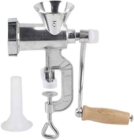 Manual Meat Mincer, Aluminum Alloy Manual Meat Grinder Sausage Maker Pepper Spice Grinding Machine Sausage Stuffing Machine Table Kitchen Tool
