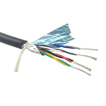 2Meter RVSP Twisted Pair Shielded Cable 26/24/22/20/18AWG 2/4/6/8 Cores RS485 Signal Control Wire Tinned Copper Wire Audio Cable (Size : 2 Cores 2Meters, Color : 18AWG 0.75mm2 Black)