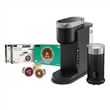 KeurigK K-Cafe Single Serve Coffee Maker with Milk Frother, Compatible with KCup Pods, Premium Drip Coffee Machine for Home and Kitchen, Automatic Brewing System, Ideal Barista Appliance