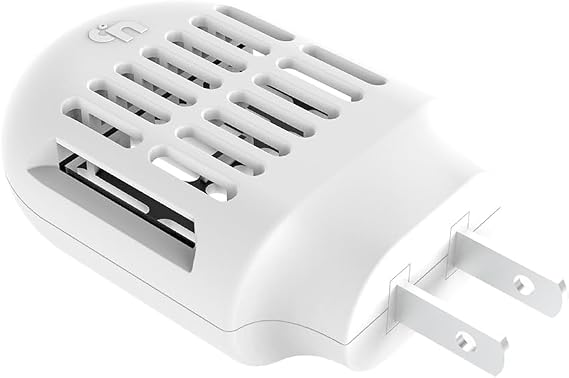 Mosquito Repeller, Electronic Mosquito Repellent Plug in Indoor Use, No Candles or Flames,DEET-Free, for Home, Bedroom, Office, Kitchen (White)