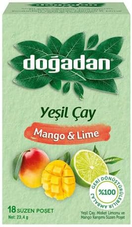Doğadan Yeşil Çay Mango & Lime (18'li)