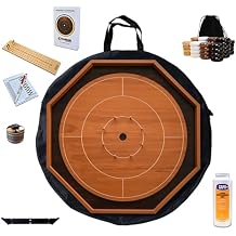 The Cherry and Walnut Beginner Board Bundle - Traditional Crokinole Board Game Bundle