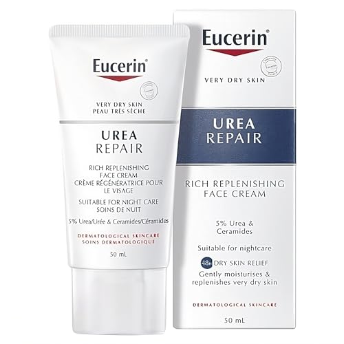 Eucerin Replenishing Skin Relief Face Cream with 5% Urea 50ml, Dermatalogical Skincare, Fragrance Free by Eucerin