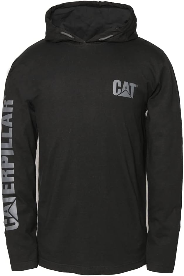 Caterpillar Men's UPF Hooded Banner Long Sleeve T-Shirt