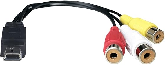 Mini USB to RCA Composite Video Audio Adapter Cable for Camera USB TV Sticks