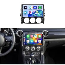 5Ghz WiFi 2G+64G Android 15 Car Stereo for Mazda MX-5 MX5 NC Miata 2006-2015 Wireless Carplay Android Auto, 9 Inch IPS Touch Screen Radio GPS Navigation Bluetooth FM/RDS SWC AHD Backup Camera MIC
