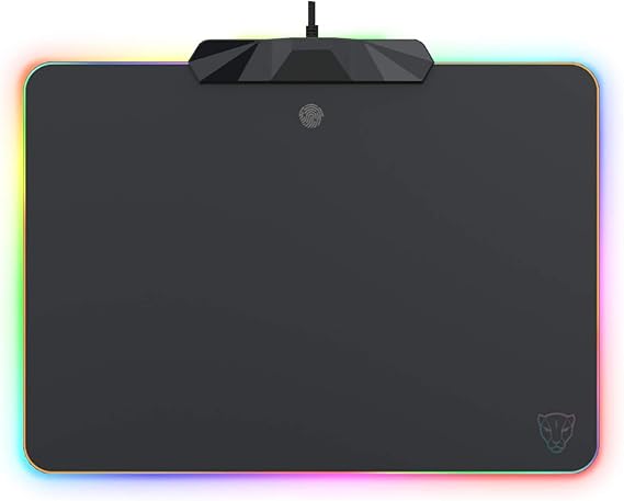 MOTOSPEED RGB Gaming Mouse Pad -LED Lighting Effects,Wired,Hard Surface Gamer Mouse Mat for Laptop Computer PC Games(13.8X9.8 Inch)