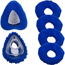 4 Pack CPAP Full Face Mask Liners Compatible with F20 Full Face Mask Comfort Reusable Cushion Covers Absorbs Facial Oils and Moisture Improve The Comfort of Wearing The Mask (Blue, Medium)